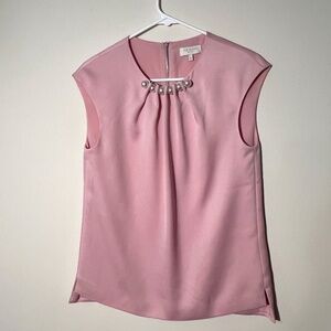 Ted Baker London Pearl Blouse Top in Dusty Pink Size 2